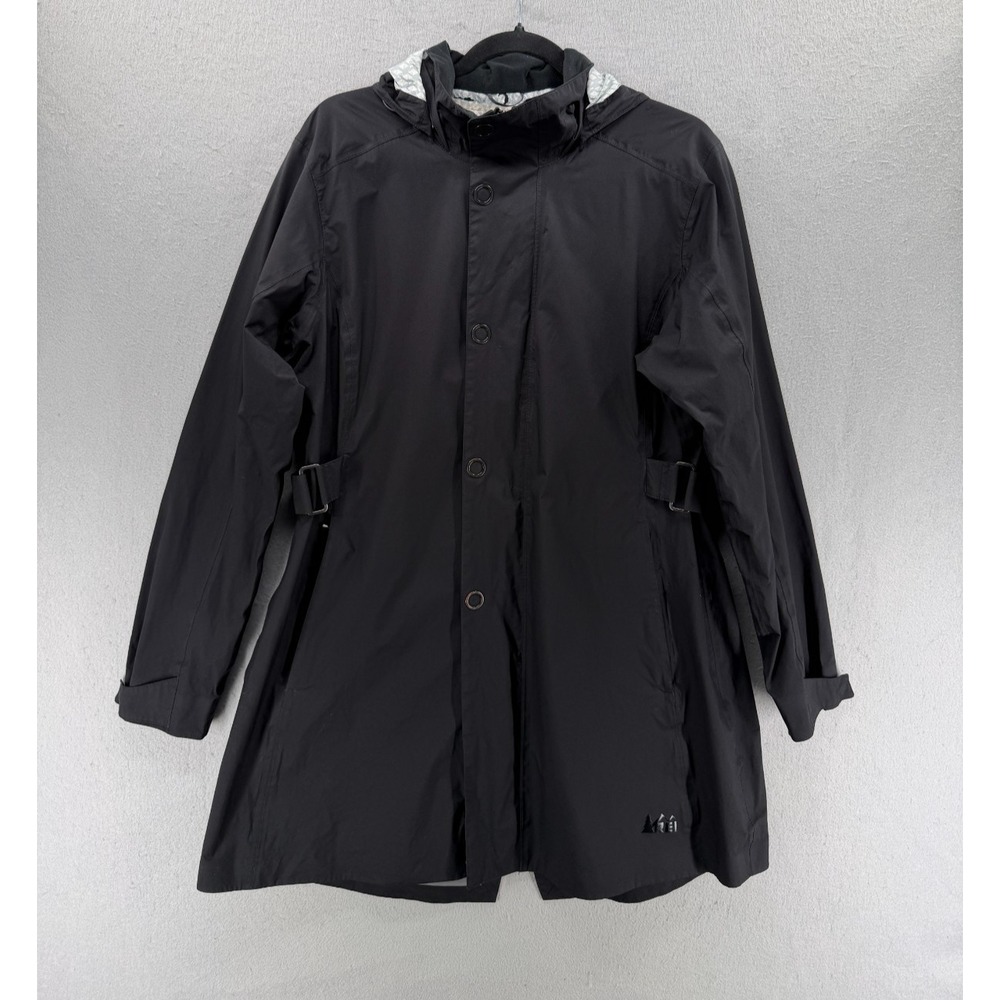 REI Peak 2.5L Jacket Womens XL‎ Hooded Pakra Raincoat Adjustable Longline READ